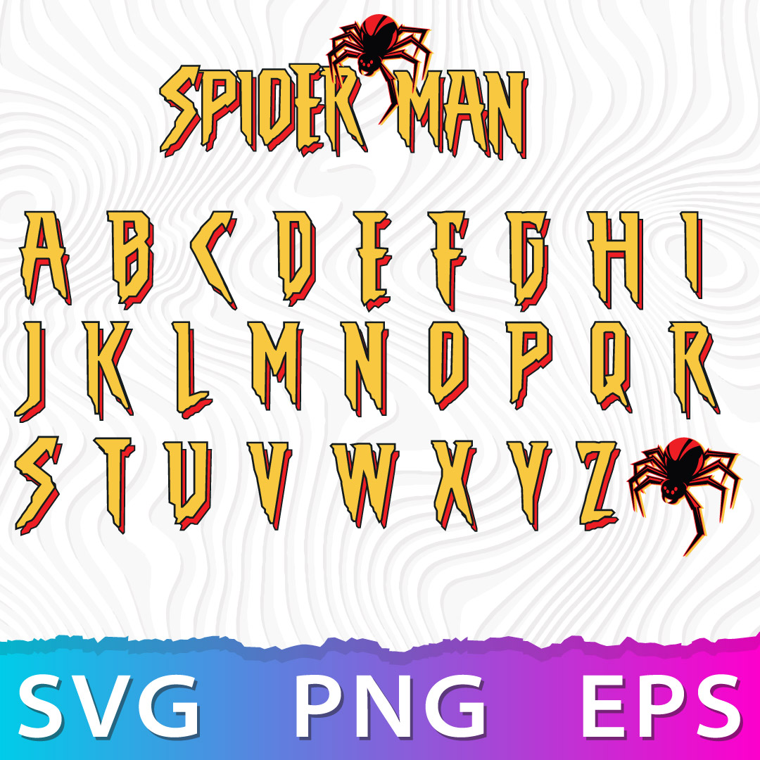 1664289152 Spiderman Font svg