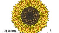 3d sunflower layered mandala svg 7 layers svg digital honeybee 804669 3000x