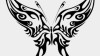 198 1985049 insect clipart tribal tribal butterfly silhouette png