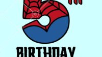 5th spiderman birthday SVG