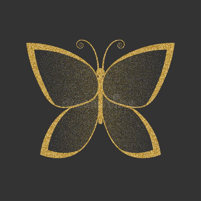 decorative gold butterfly elegant silhouette item logo vector illustration 92798469