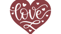 Love Heart SVG Cut File 10443