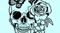 Skull Roses SVG