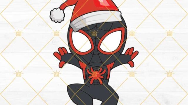 Spiderman Christmas Santa Claus SVG Avengers Christmas SVG PNG DXF EPS Cut Files 1 800x800 1