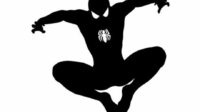 spiderman clipart silhouette