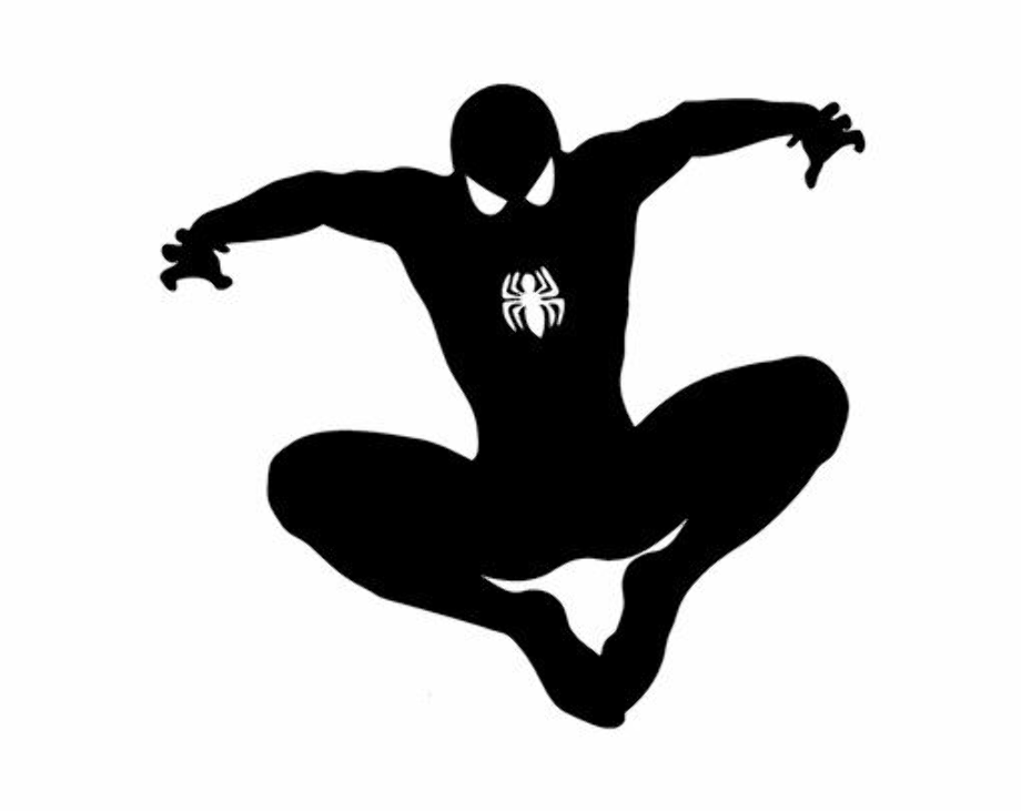spiderman clipart silhouette