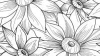 floral seamless pattern flower sunflower swirl background vector