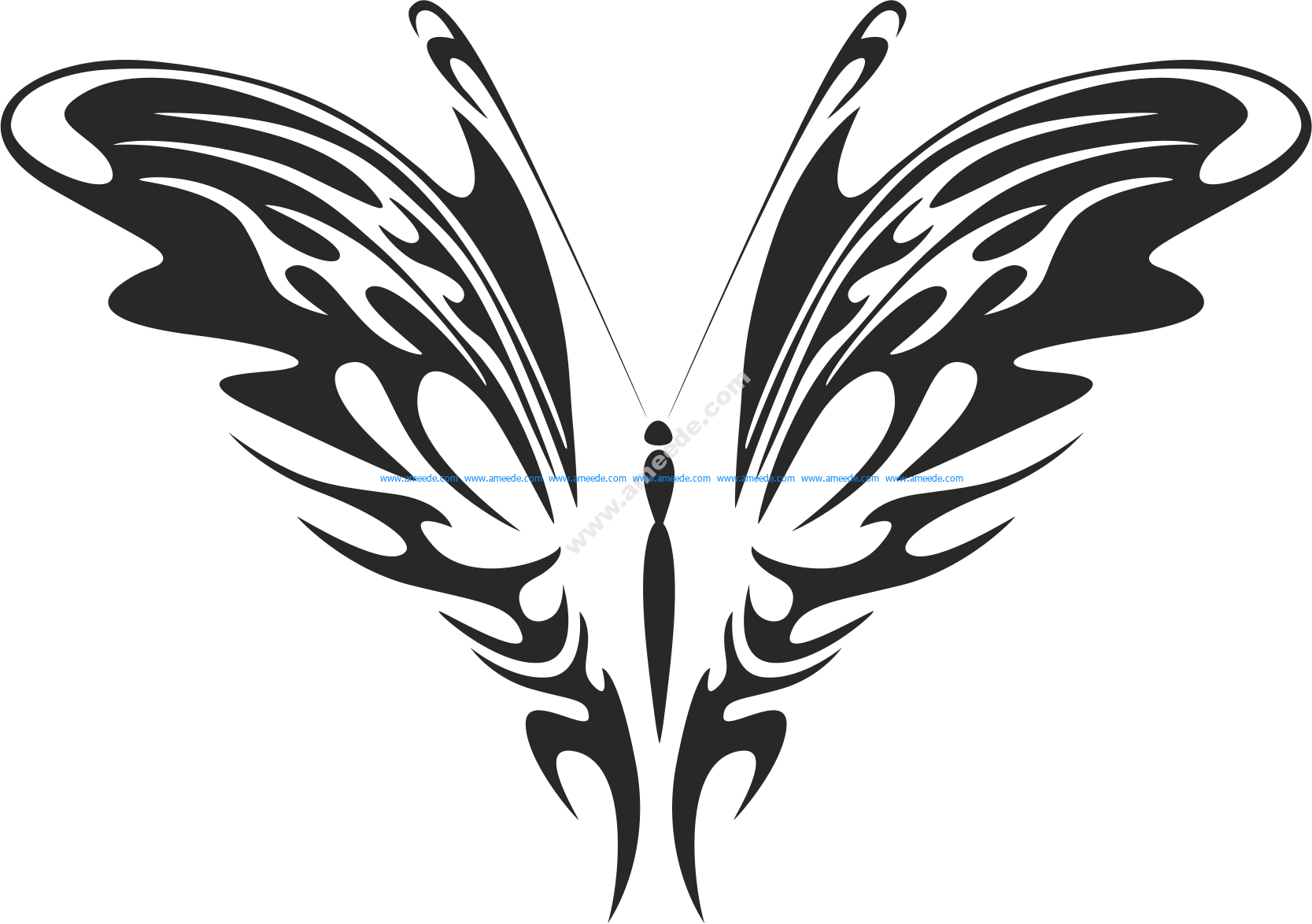 Tribal Butterfly Vector Art 26