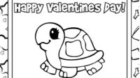 Happy Valentines Day Coloring Pages Turtle 1024x788 1